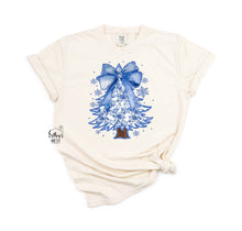 Load image into Gallery viewer, Blue Toile  Christmas Tee | Christmas Collection | Adult Tee Collection