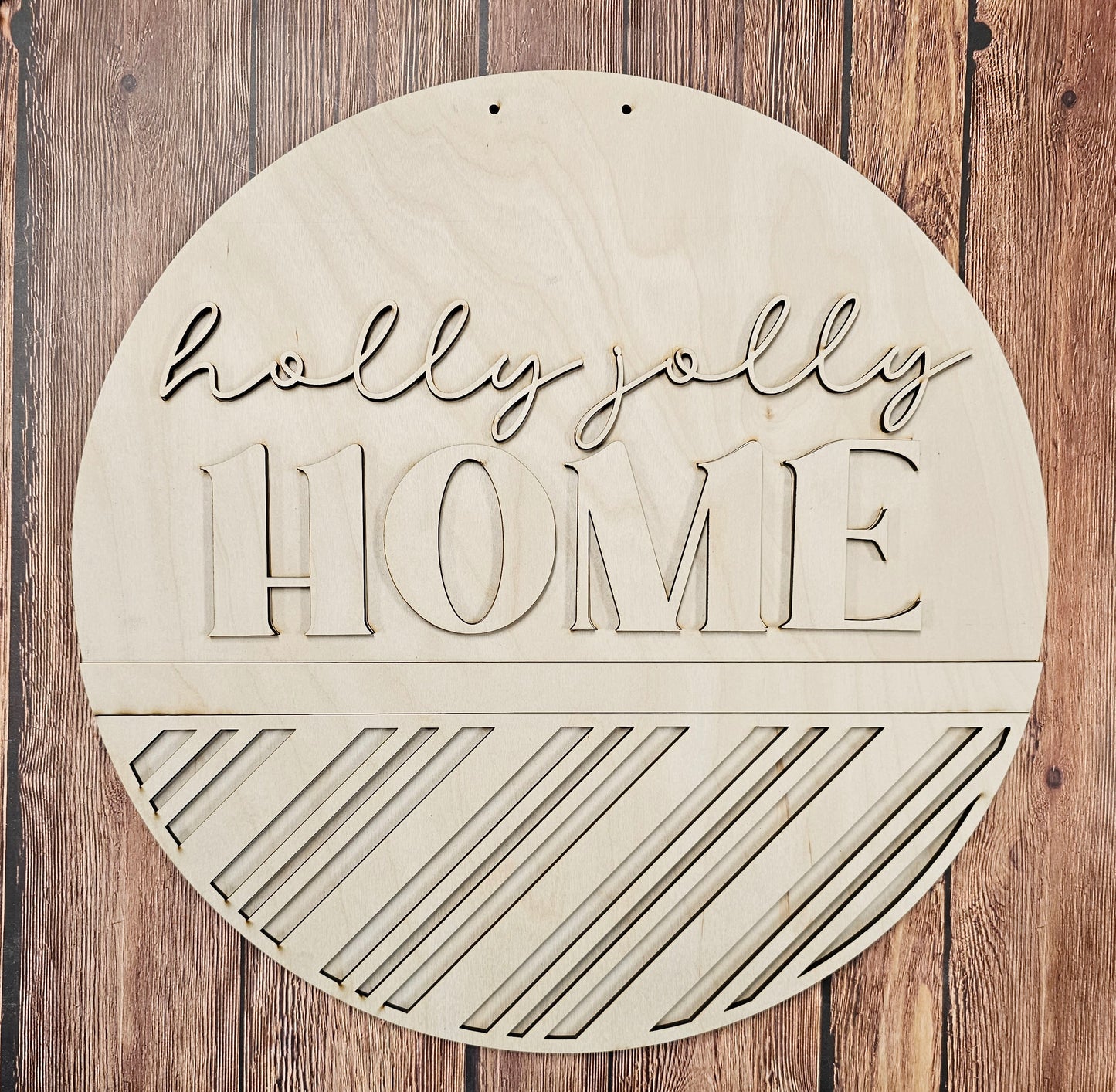 Holly Jolly Candy Cane Pattern Door Hanger | Christmas Collection | Door Hanger Collection