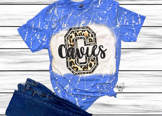 Bleached Adult Spirit Tee | Carlinville Cavies | Spirit Wear