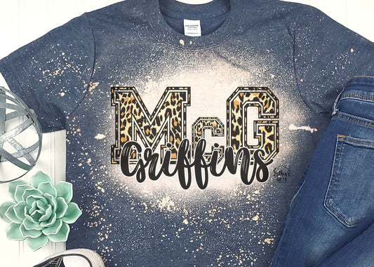 Bleached Adult Spirit Tee | Father McGivney Griffins | Spirit Wear