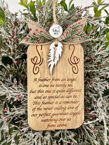 Personalized Feather Memorial Ornament | Christmas Collection | Home Decor