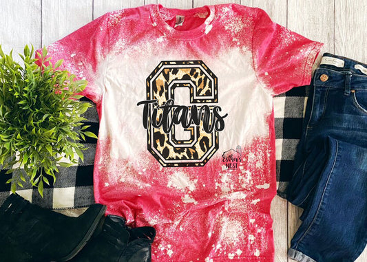 Bleached Adult Spirit Tee | Glenwood Titans | Spirit Wear