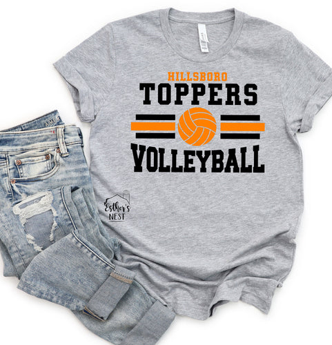 Volleyball Adult Tee | Hillsboro Toppers | Spirit Wear Collection | Sports Collection