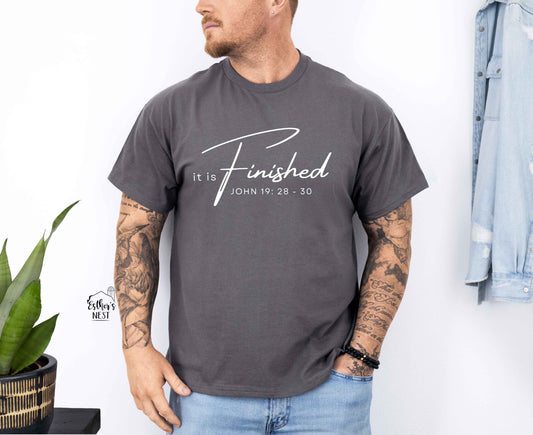 It Is Finished Men's Adult Tee | Faith Collection | Adult Tee Collection | Mens Collection