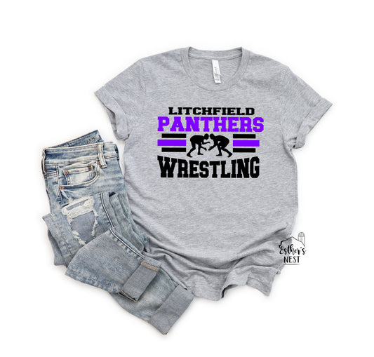 Wrestling 1 Adult Tee | Litchfield Panthers | Spirit Wear Collection | Sports Collection