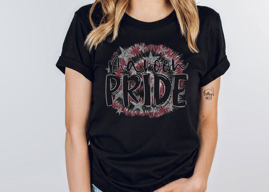 Tie Dye Adult Spirit Tee | Robinson Maroons | Spirit Wear