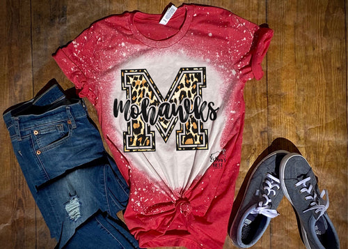 Bleached Adult Spirit Tee | Morrisonville Mohawks | Spirit Wear