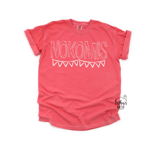 Custom Sketchy School Spirit Wear Adult Tee | Nokomis | Spirit Wear Collection