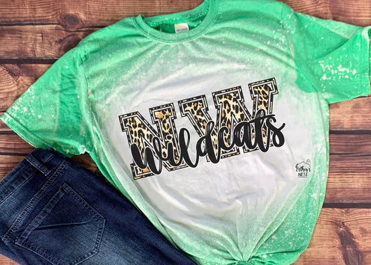 Bleached Adult Spirit Tee | North Western Wildcats | Spirit Wear