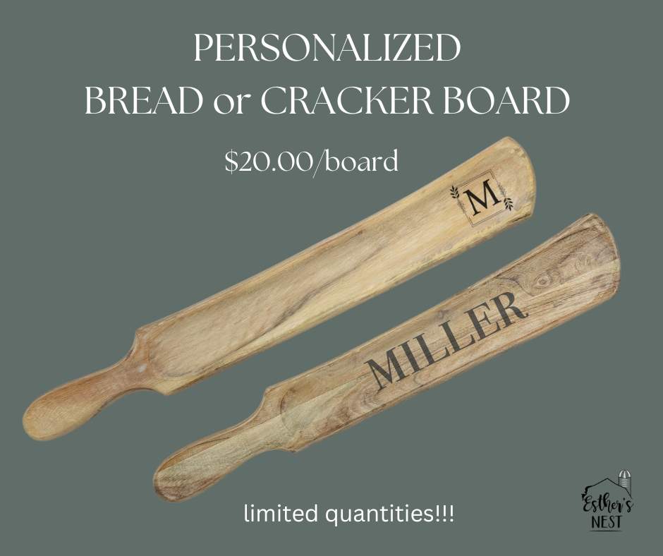 Personalized Engraved Bread Cracker Board | Christmas Collection | Cutting Board Collection | Everyday Collection