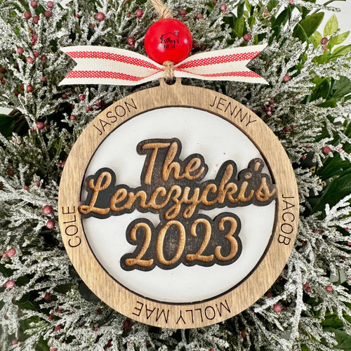 Personalized Family Christmas Ornament | Christmas Decor