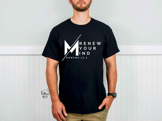 Renew your Mind Men's Adult Tee | Faith Collection | Adult Tee Collection | Mens Collection