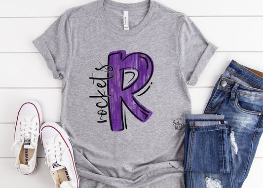 Brushstroke Adult Spirit Tee | Routt Rockets | Spirit Wear