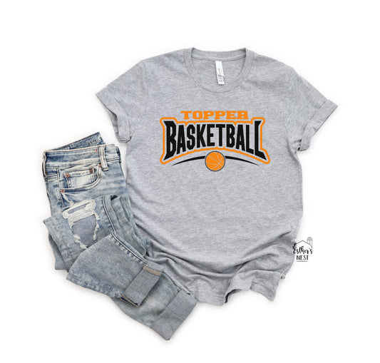 Basketball 1 Adult Tee | Hillsboro Toppers | Spirit Wear Collection | Sports Collection