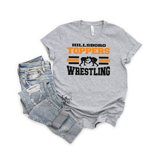 Wrestling 1 Adult Tee | Hillsboro Toppers | Spirit Wear Collection | Sports Collection