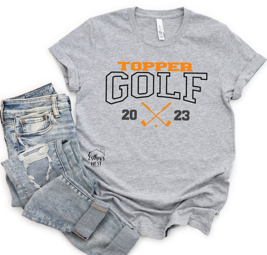 Golf Team Adult Tee | Hillsboro Toppers | Spirit Wear Collection | Sports Collection