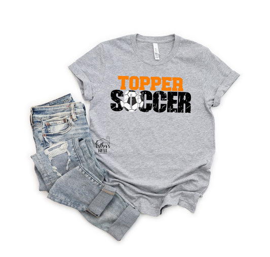 Soccer Grunge Adult Tee | Hillsboro Toppers |Spirit Wear Collection | Sports Collection