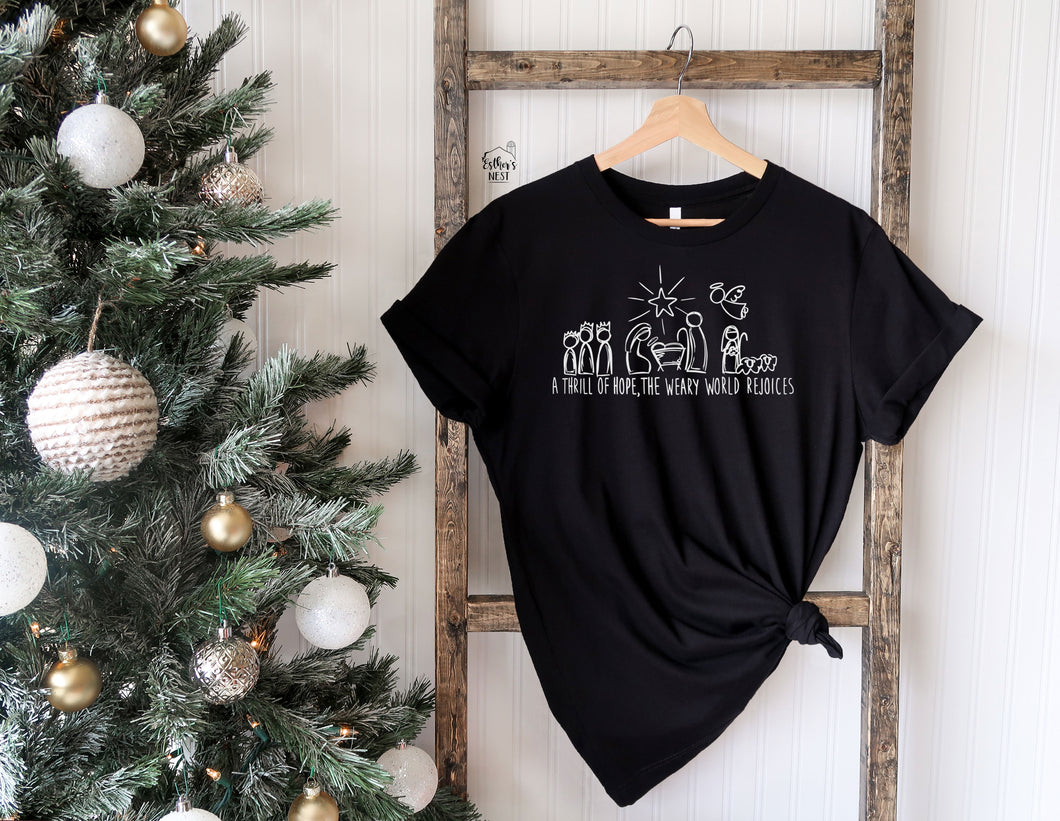 A Thrill of Hope Adult Christmas Tee or Sweatshirt | Christmas Collection | Adult Tee Collection