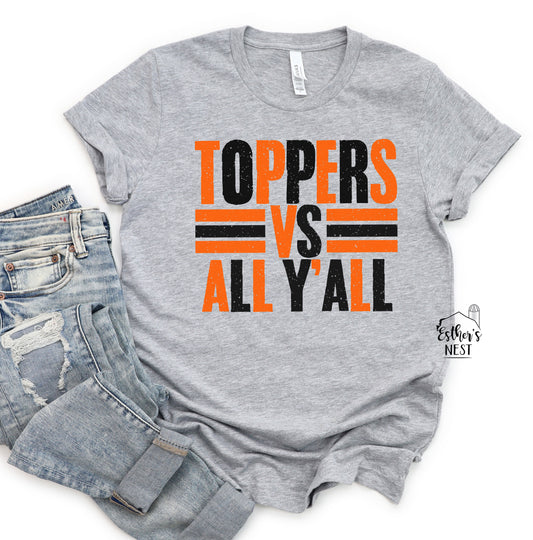 Team vs. All Y'all Spirit Wear Adult Tee | CUSTOMIZEABLE TEAM COLORS | Spirit Wear Collection