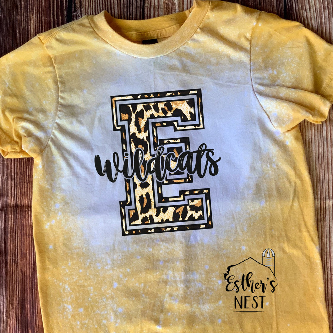 Bleached Adult Spirit Tee | Edinburg Wildcats | Spirit Wear