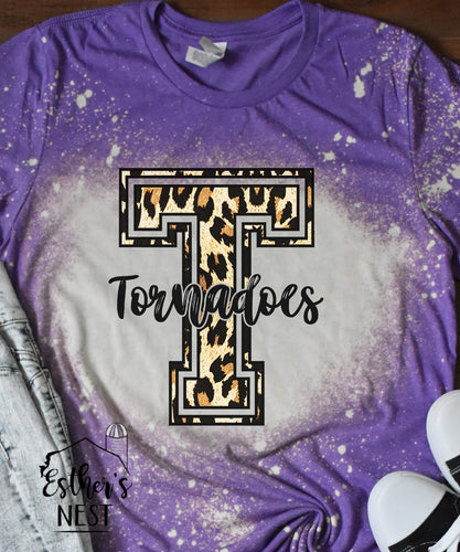 Bleached Adult Spirit Tee | Taylorville Tornadoes | Spirit Wear