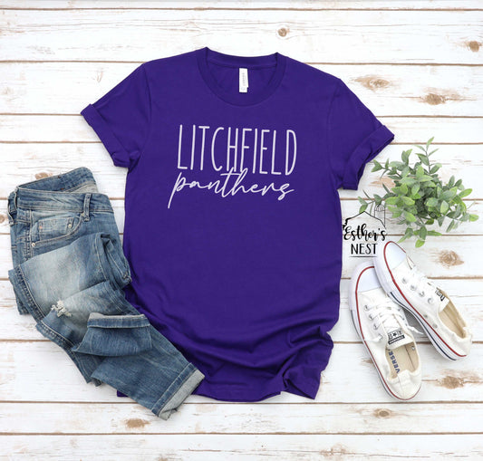 Litchfield Panthers Boho 2022 Fall School Spirit Wear Adult Tee | Litchfield Panthers | Spirit Wear Collection