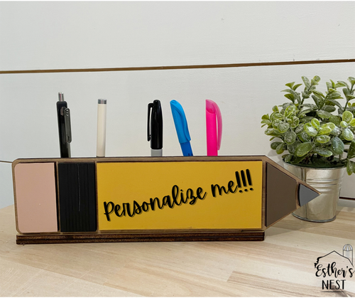 Personalized Teacher Pencil Holder  | Adult DIY Collection | Educator Collection