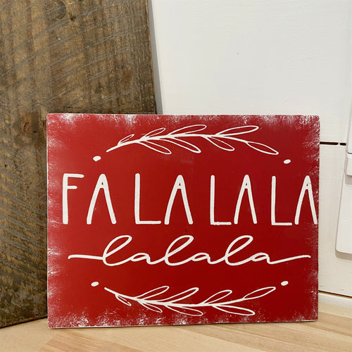 Fa La La La La Wood Sign | Christmas Collection