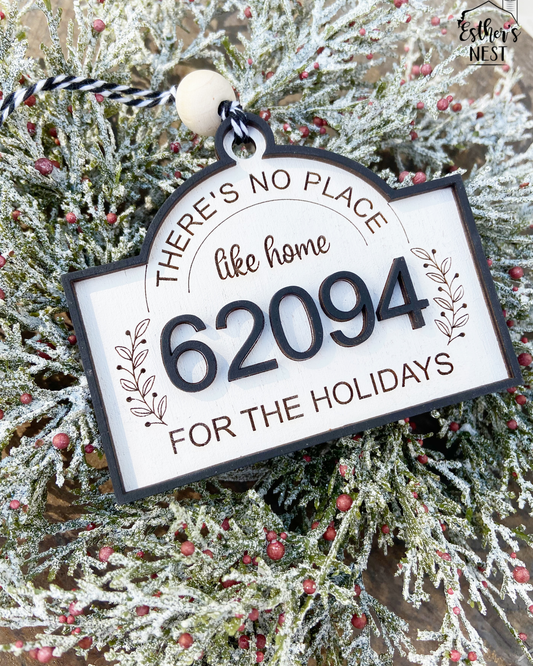 Farmhouse Zip Code Ornament | Christmas Collection | Home Decor