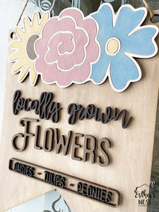 Flower Market Door Hanger | Door Hanger Collection | Spring Collection