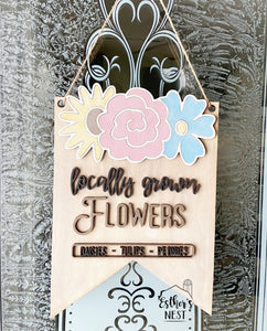 Flower Market Door Hanger | Door Hanger Collection | Spring Collection