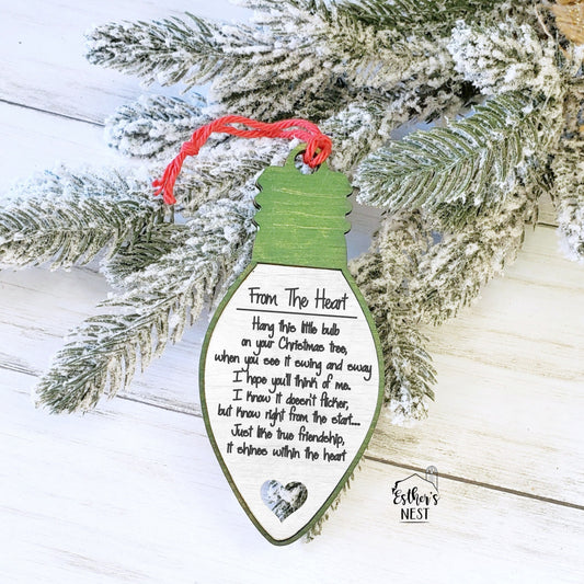 From the Heart Wooden Christmas Ornament | Christmas Decor | Home Decor