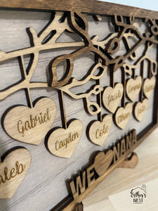 Personalized Hanging Heart Table Sign | Mother's Day Collection | Everyday Collection