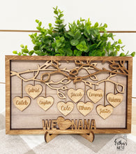 Load image into Gallery viewer, Personalized Hanging Heart Table Sign | Mother&#39;s Day Collection | Everyday Collection