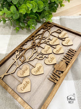 Load image into Gallery viewer, Personalized Hanging Heart Table Sign | Mother&#39;s Day Collection | Everyday Collection