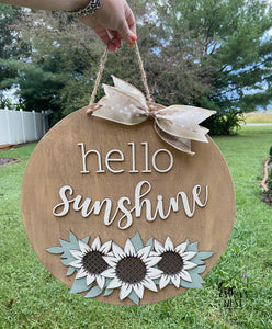 Hello Sunshine Sunflower Door Hanger | Door Hanger Collection | Fall Collection