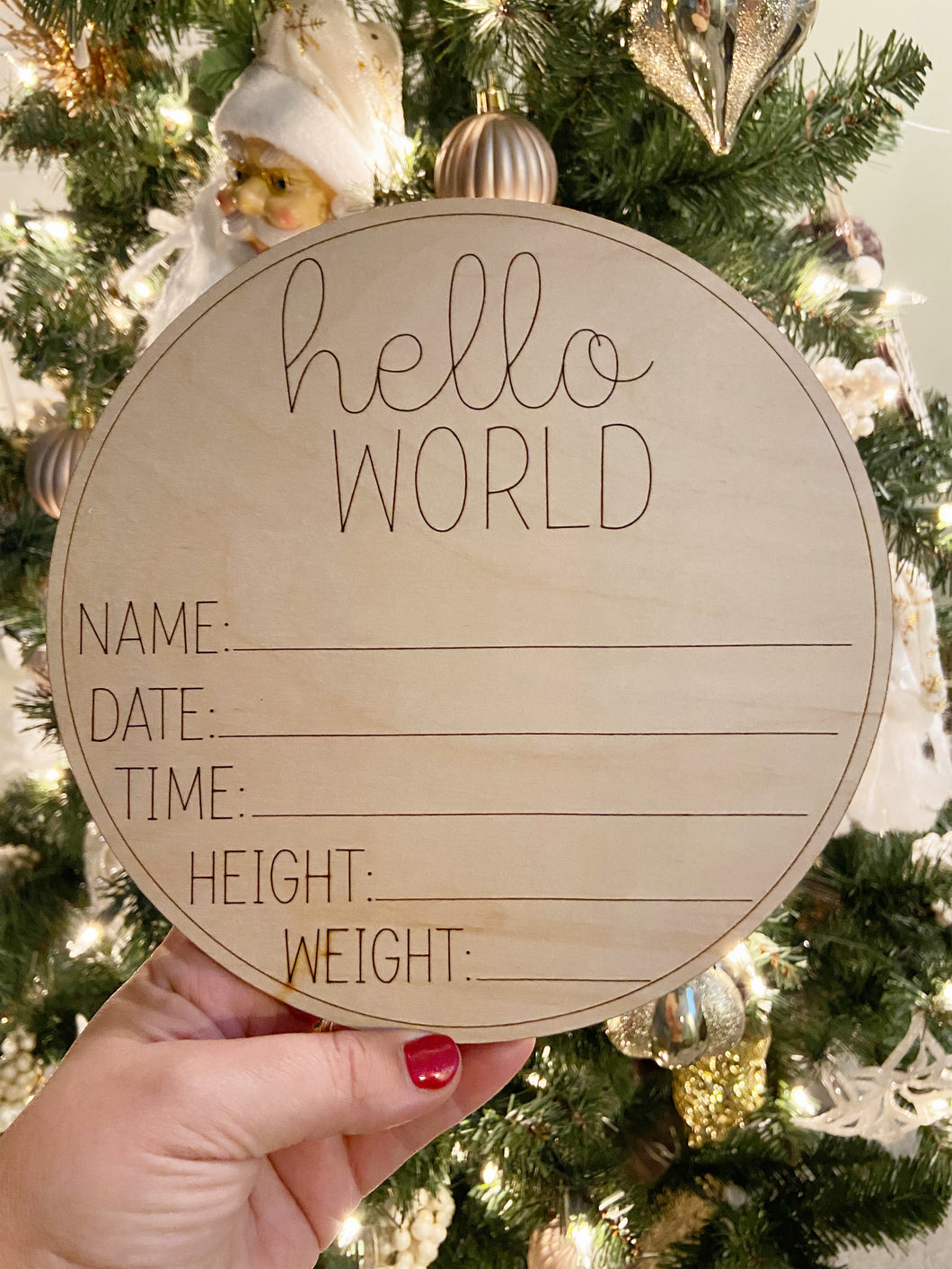 Welcome to the World Baby Stat Sign | Christmas Collection | Baby Collection