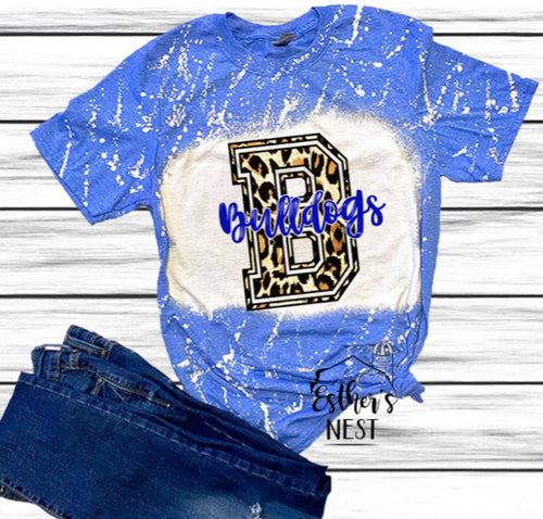 Bleached Adult Spirit Tee | Beckemeyer Bulldogs | Spirit Wear