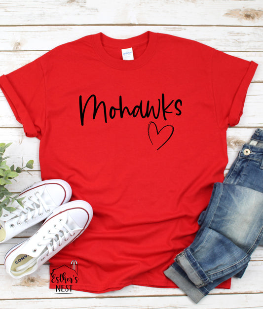 Custom School Spirit Wear Adult Tee | Morrisonville Mohawks | Spirit Wear