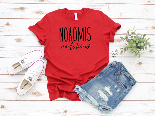 Nokomis Redskins Boho 2022 Fall School Spirit Wear Adult Tee | Nokomis Redskins| Spirit Wear Collection