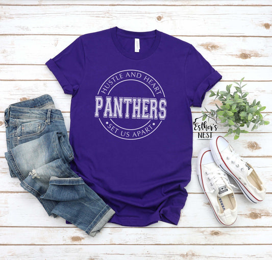 Litchfield Panthers Hustle & Heart OG 2022 Fall School Spirit Wear Adult Tee | Litchfield Panthers | Spirit Wear Collection