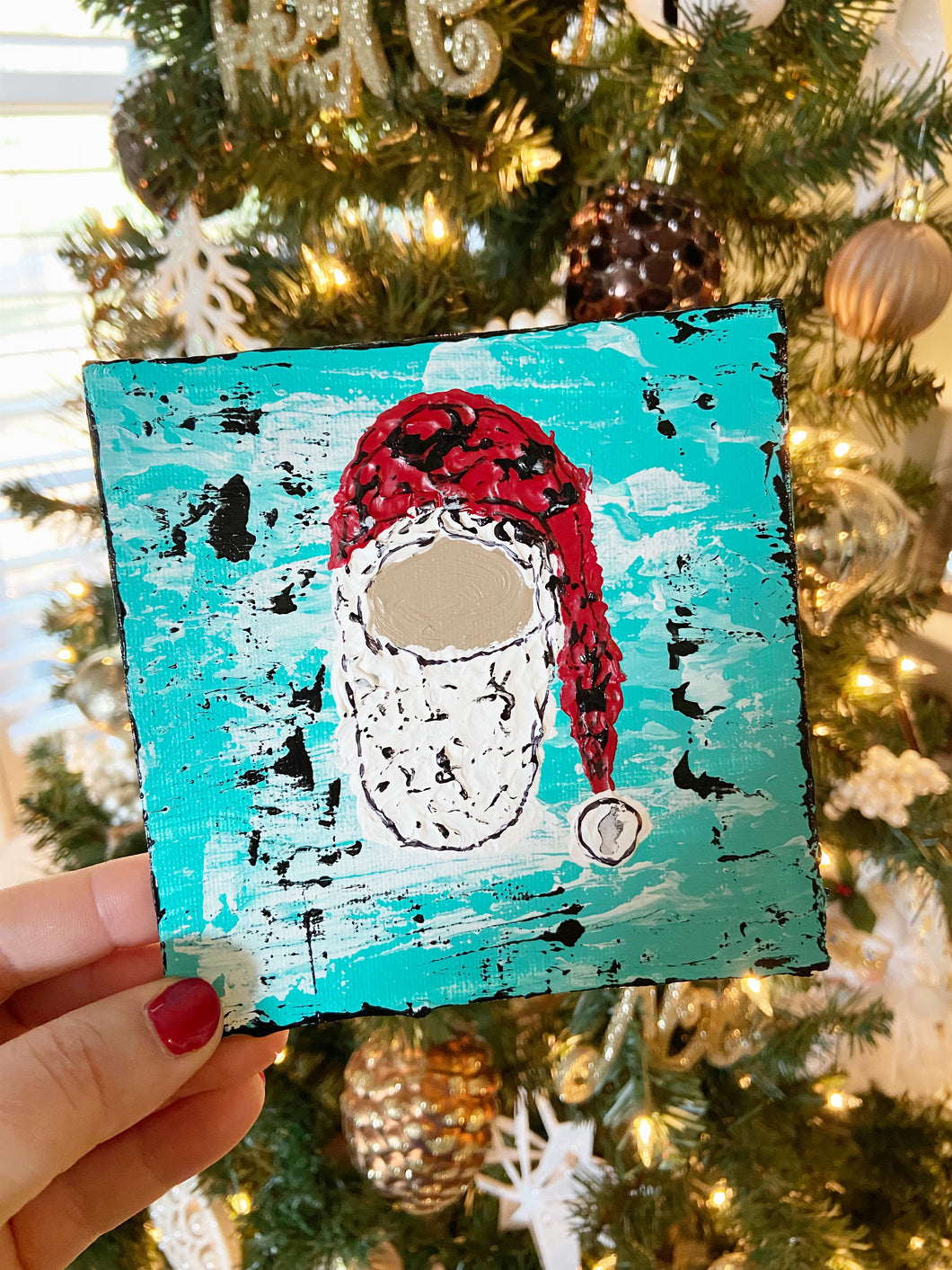 Palette Knife Santa Canvas | Christmas Collection | Tier Tray Collection