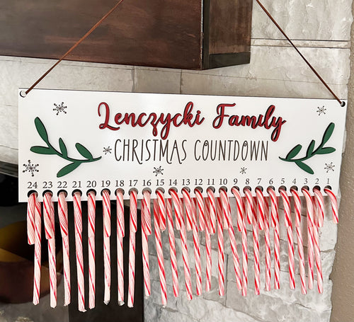 Personalized Candy Cane Christmas Countdown | Christmas Collection