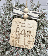 Load image into Gallery viewer, Custom Pencil Sketch Christmas Ornament | Christmas Decor