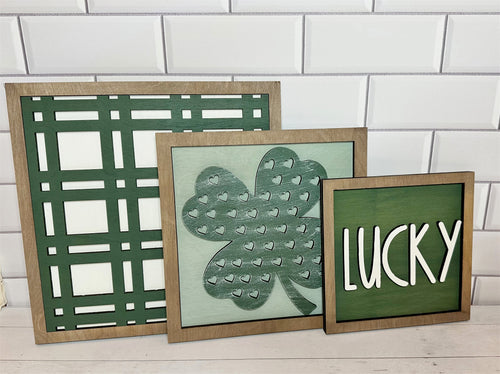 St. Patrick's Day Sign Trio | Home Decor | St. Patrick's Day Collection | DIY Kits