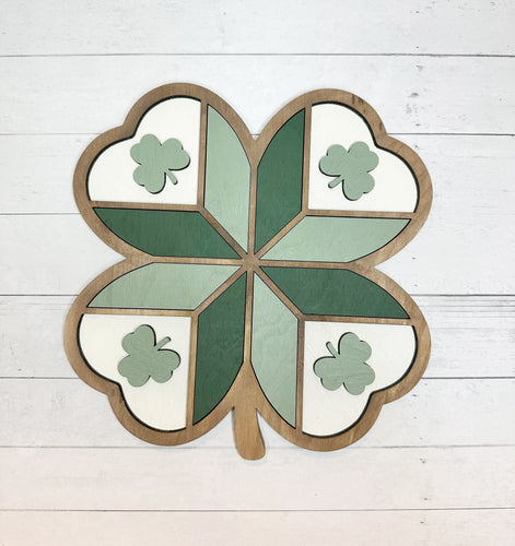 St. Patrick's Day Shamrock Quilt Table Sitter | Home Decor | St. Patrick's Day Collection | DIY KITS