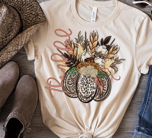 Fall Thankful Pumpkin Adult Tee | Adult Tee Collection | Fall Collection