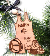 Load image into Gallery viewer, Personalized Sports Band Ornaments | Christmas Collection | Sports Collection | Spirit Wear Collection