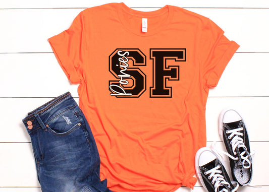 Custom Varsity School Spirit Wear Adult Tee | South Fork Ponies | Spirit Wear