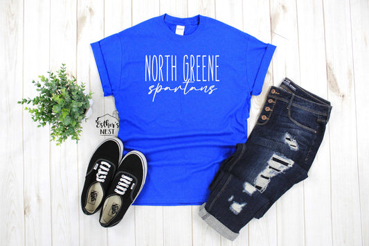 North Greene Spartans Boho 2022 Fall School Spirit Wear Adult Tee | North Greene Spartans | Spirit Wear Collection